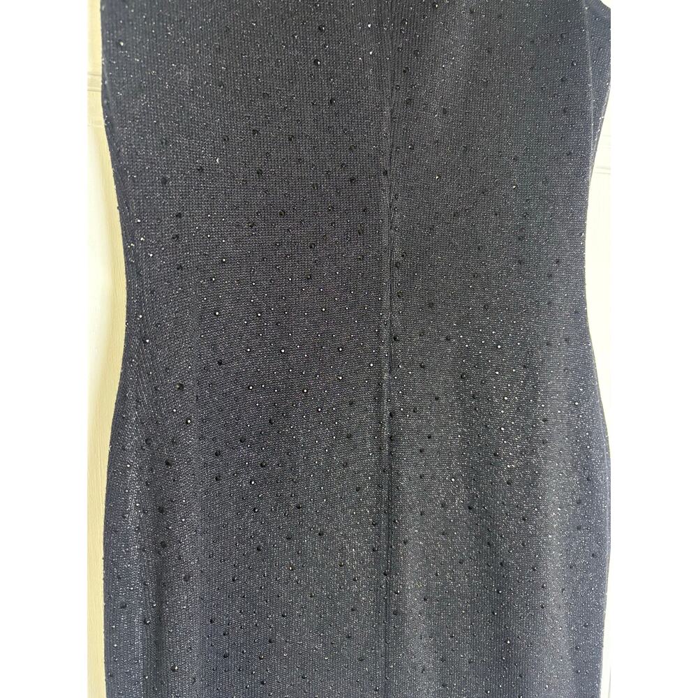 St. John Dress & Jacket Set Sz 6 Black Embellished Knit Evening Outfit - Picture 7 of 16